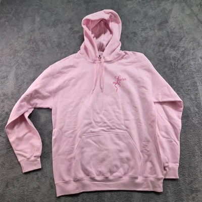 Женская толстовка с капюшоном Gildan размер Large розовый с длинным рукавом карманы пуловер на шнурке - Изображение 1 из 4
