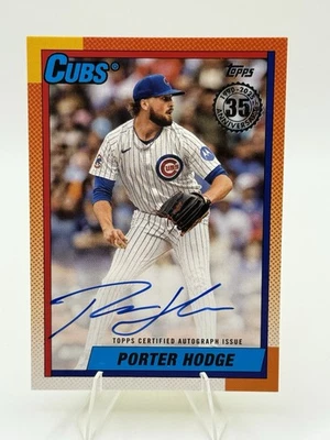2025 Topps Update Series - 1990 Topps Baseball Autographs Porter Hodge #90B2-PH  - Image 1 of 2