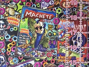 Custom 100% Cotton Woven Fabric Horror Movie Cereal Killers By The 1/4 Yard 9x56 - Picture 1 of 3