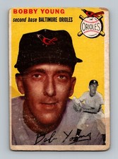 1954 Topps #8 BOBBY YOUNG PR/FR (low grade)