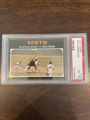 1971 Topps #355 Bud Harrelson New York Mets PSA 6 como nuevo (Nolan Ryan en foto) Foto 1 de 4
