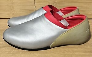 Puma Sneakers Shoes By Phillipe Starck Silver And Red Leather 9 UK 10 US Rare!