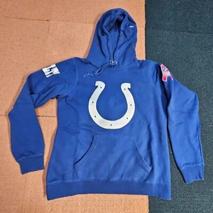 Indianapolis Colts NFL Pro Line Men Large Sweatshirt Hoodie Blue Messina U8c - Picture 1 of 10