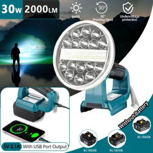 2000LM LED Work Light for Makita 18V LXT Li-ion Battery 30W Camping Spotlight - Picture 1 of 8