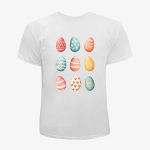 Easter Eggs T-Shirt Unisex T-Shirt Colorful Tee Women, Men Graphic T-Shirt - Picture 1 of 5