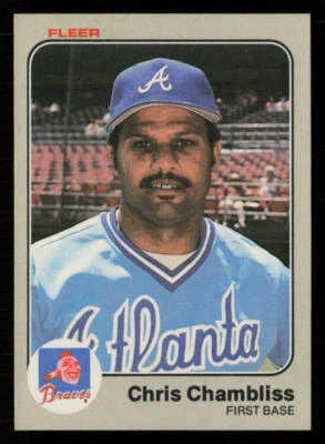 1983 Fleer Chris Chambliss #134 Atlanta Braves Baseball Card - Image 1 of 2