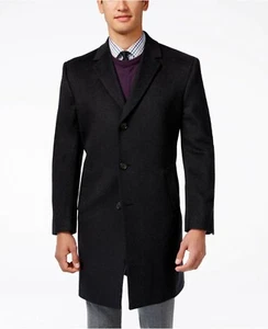 New- Kenneth Cole Reaction Coat "Walden" Wool-Blend Black 42R, MSRP $350 - Picture 1 of 1