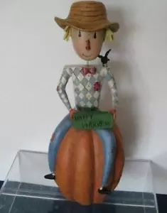 Dan DiPaolo 2008 Vogelscheuche Sam Happy Harvest Figur Kürbis sehr selten Fund - Bild 1 von 6