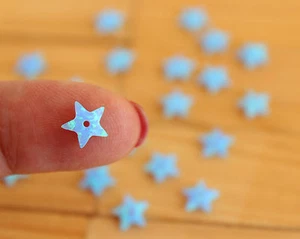 Dije Estrella Pequeña Colgante 8X8mm Suelto Fuego Ópalo Azul Piedras Preciosas Agujero Frontal 2 piezas - Imagen 1 de 5
