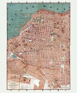 1917 Map of Odessa Ukraine - Picture 1 of 4
