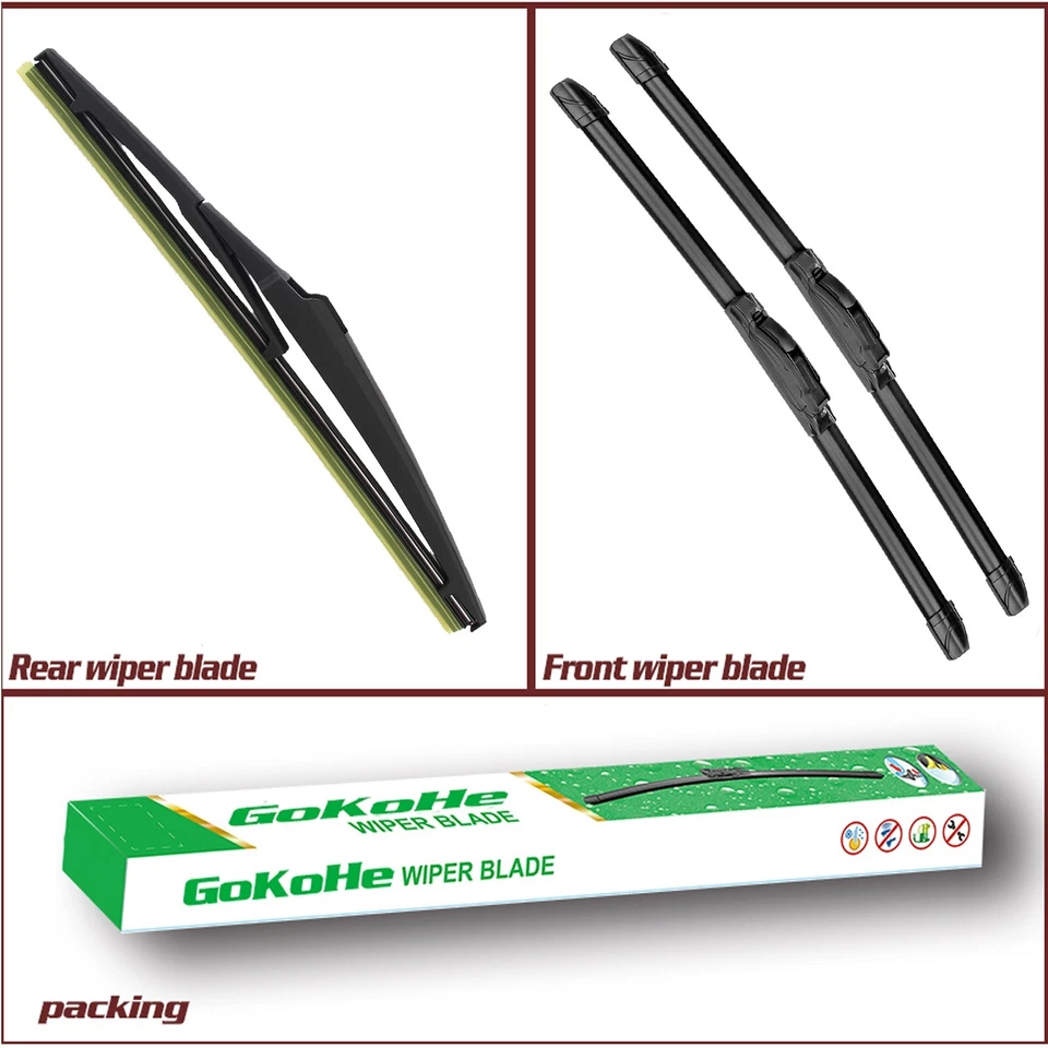 Front And Rear Windshield Wiper Blade for 2004-2015 Toyota Prius Windscreenwiper - Image 1 of 4