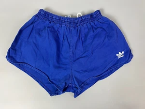 VINTAGE ADIDAS SHORTS GLANZ YUGOSLAVIA FOOTBALL SOCCER MENS SPRINTER BLUE SIZE 6 - Picture 1 of 8