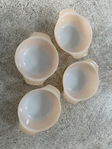 Set of 4 Vintage Anchor Hocking Fire King #472 Peach Lustre Shiny 12 oz Bowls - Picture 1 of 8