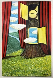René Magritte (Handmade) Oil On Canvas Signed & Stamped Painting - Picture 1 of 4