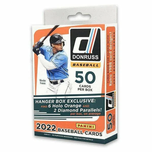 Panini 2022 Donruss MLB Baseball Factory Hanger Box - 50 Cards