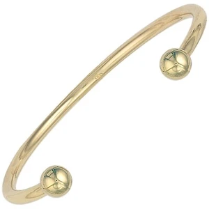 Gold Torque Bangle Men's Gents Solid 9 Carat Yellow Gold Bracelet 14.60 Grams - Picture 1 of 5