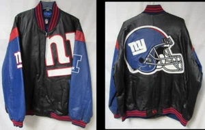 New York Giants Men's Size 3X-Large or 4X-Large Leather Jacket B1 742 - Picture 1 of 4