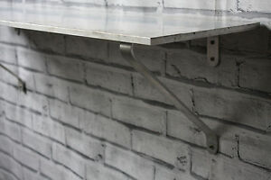 Aluminium Shelf Brackets x2 Shelf Width 150-200mm Modern Wall Kitchen Shelving