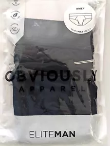 OBVIOUSLY APPAREL ELITE MAN BLACK BRIEF ANATOMAX POUCH, MEDIUM 34"-36" - Picture 1 of 2