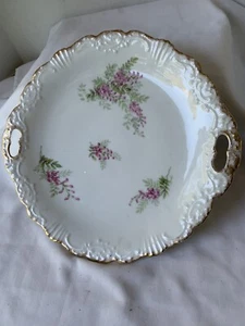 Zarte antike Limoges China Kuchen Servierplatte aus Frankreich - Bild 1 von 6
