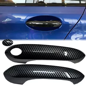 Carbon Fiber Print Keyless Door Handle Plastic Cover Fits 21-24 G22 G29 Z4 M4 - Picture 1 of 4