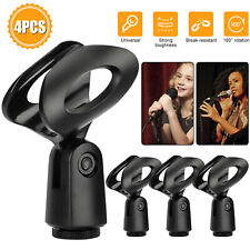 4Pcs Universal Nut Adapter Microphone Clip Clamp Holder for All Mic Stand Black