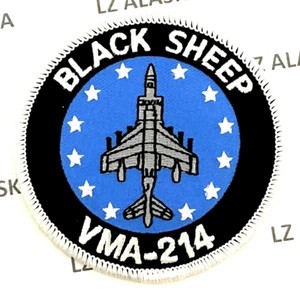 U.S. MARINE CORPS VMA-214 BLACK SHEEP PATCH (MC4) USMC AVIATION - Picture 1 of 3