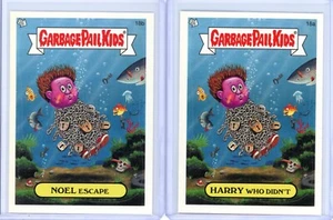 2005 Garbage Pail Kids ANS4 HARRY WHO DIDN'T 18A & NOEL ESCAPE 18B Stickers - Picture 1 of 1