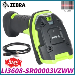 Zebra LI3608-SR00003VZWW Ultra-Rugged Handheld 1D Laser Barcode Scanner W/Cable - Picture 1 of 11