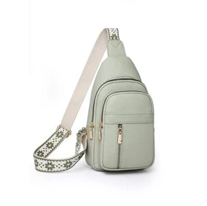 Crossbody Bags for Women Leather Sling Bag for Women Fanny Pack Chest Bag Str... - Picture 1 of 5