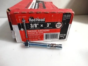 Red Head 3/8" x 3" Concrete Wedge Anchors 39 pcs - Picture 1 of 3
