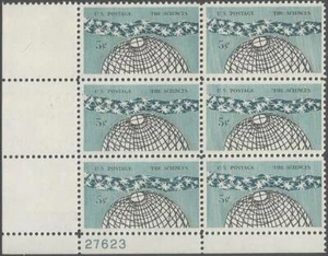 Plate Block of 6 stamps - Scott 1237 - 5 cent - The Sciences - 1963 - MNH - Picture 1 of 1