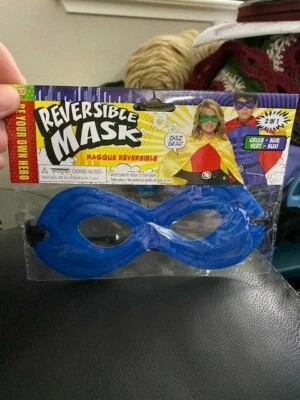 Reversible Green Or Blue Superhero Mask New!!! - Image 1 of 2