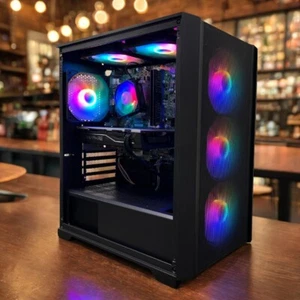 ARGB Gaming PC i7 up to 64GB 1TB SSD NVIDIA RTX 3050 Desktop Computer Win10 WIFI - Picture 1 of 12