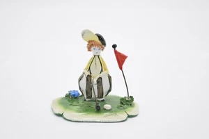 Zampiva Figurine Spaghetti Hair Golfer Figurine Signed Italy Boy Playing Golf - Picture 1 of 7