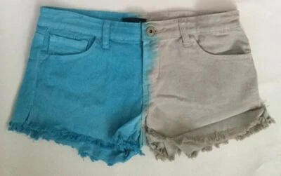 NEW BUTTER Super Soft Juniors Blue & Gray Combo 5 Pocket Shorts (Size 9) Foto 1 de 4