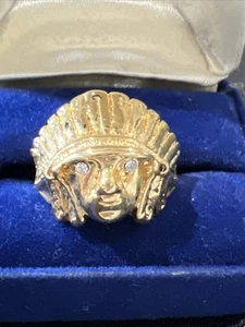 Mens Indian Head Ring Size 10 - Picture 1 of 11