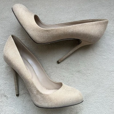 Bomba de tacón de aguja Sergio Rossi Piper Kalika bronceado desnudo para mujer EU 38 US 7,5-8 Italia Foto 1 de 4