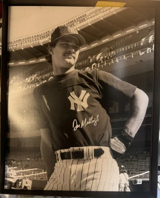 DON MATTINGLY SIGNED 16X20 PHOTO NEW YORK YANKEES AUTOGRAPH BECKETT BAS COA D5 - Image 1 of 2