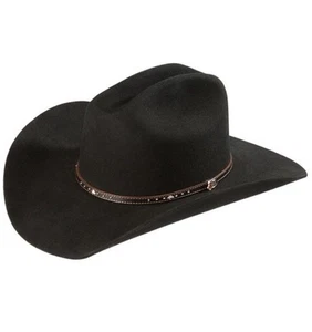 Justin 2X Black Hills Wool Cowboy Hat Size 7 1/8 Western Rodeo Concert - Picture 1 of 10