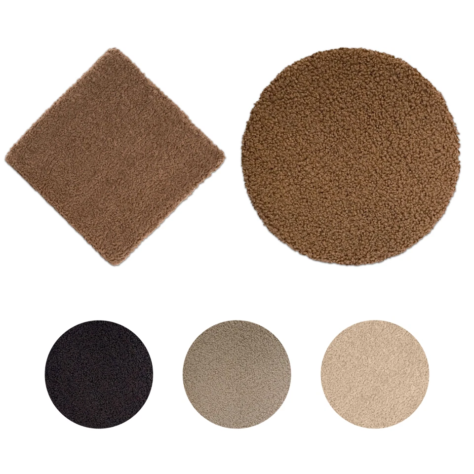 QUANTUM INTERIOR BY MAXLAND Stuhlkissen Sitzkissen Polsterauflage rund und eckig 38x38x2,5 cm Fell-Design