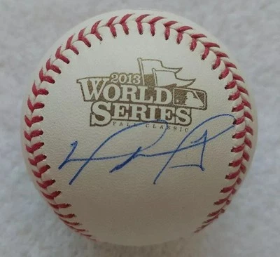 David Ortiz Red Sox signed 2013 World Series Baseball JSA  - Image 1 of 3
