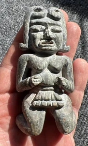 Präkolumbianisches menschliches Abbild Jade Idol Moche, Inka gefunden in Peru Q620 - Bild 1 von 6