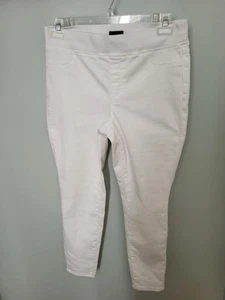 Talbots Women 10P Petite White Pull On Jeggings Stretch Pants High Waist - Picture 1 of 12