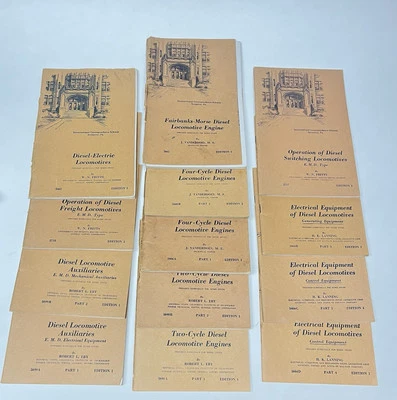 1940’s International Correspondence School Railroad Trains Locomotive Lot Of 13 - Image 1 of 4