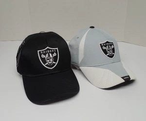 Vintage 2 Stück Los Angeles Raiders Mütze Kappe NFL Reebok NFL Sideline L/XL - Bild 1 von 8