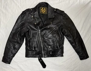 Vintage Herren Unik Lederbekleidung Biker Motorrad Jacke Gr. 38 - Bild 1 von 8