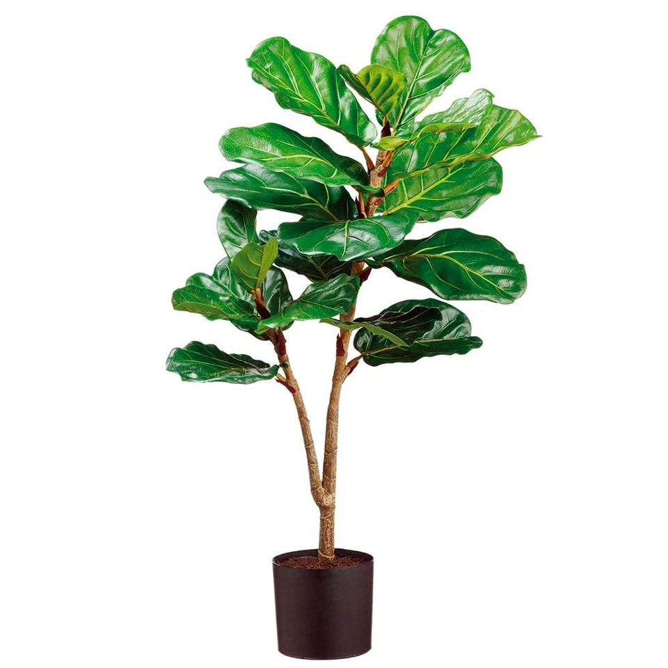 Green Fiddle 40" High Faux Plant in Plastic Pot - Image 1 of 1