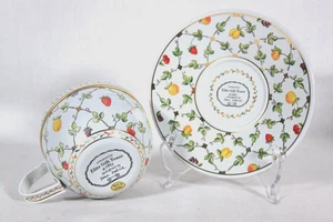 DANA KUBICK 1997 VTG ELITE GIFT BOX TIN FLORAL TEACUP W/ LID & SAUCER NEW NO BOX - Picture 1 of 8