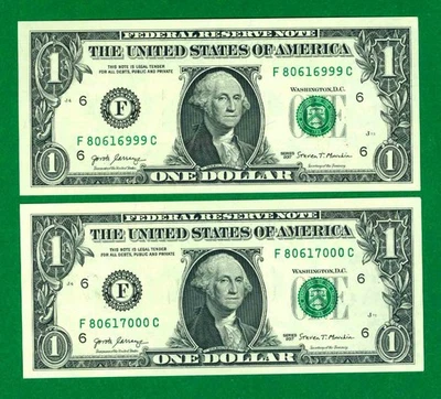 $1 2017 2 F/C BLOCK (w) ATLANTA CU. P-3. ROLL OVER PAIR 6999-7000 - Image 1 of 3